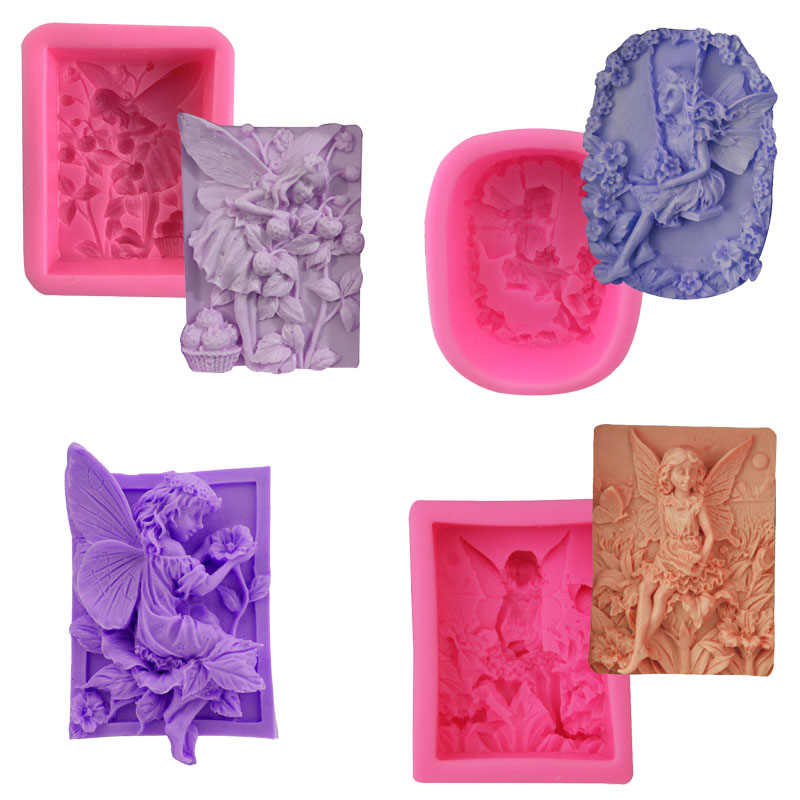 Angel Flower Craft Art Soap Mold 